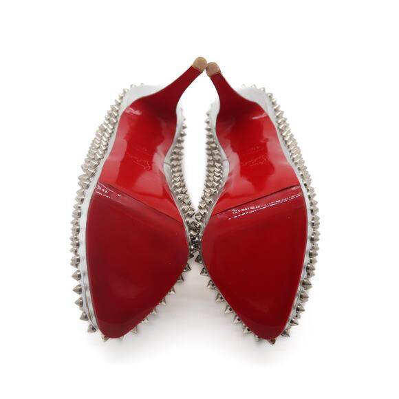 Christian Louboutin Alti 160 Spiked Metallic Leather Platform Heels 40.5 - Picture 5 of 16